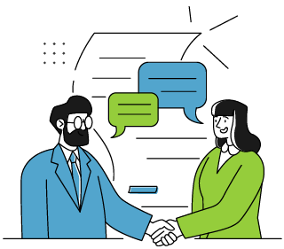 Man and Woman Shaking Hands