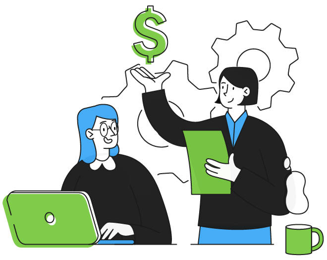 Two Women with Gears@0.75x Two Women with Gears